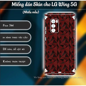 Skin 3M dán LG Wing 5G | Miếng dán Film 3M vân nổi | Sticker dán điện thoại custom theo yêu cầu