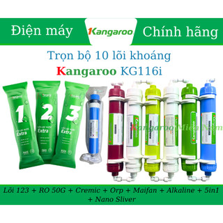 Trọn bộ 10 lõi lọc dành cho Máy lọc nước RO Kangaroo KG116I 10 lõi
