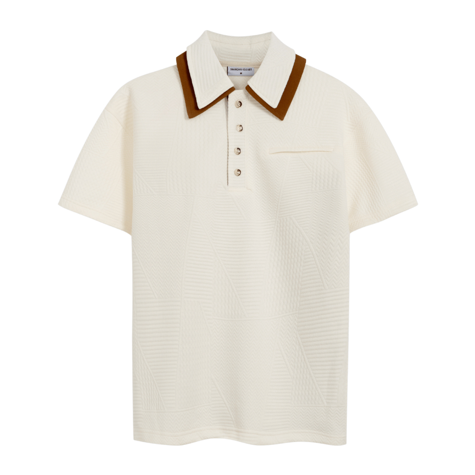 Áo polo nam CHILLTONE thu đông vải cotton 3D Vân Nổi Trẻ Trung, Năng Động, Lịch Lãm - SHINGHAI
