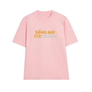 Áo thun oversize nam nữ Arttee mẫu Sống Nay Stress Mai – Cotton 100% 250gsm, in bền - Trend Hài Hước