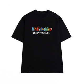 Áo thun oversize nam nữ Arttee mẫu Khẩu Nghiệp – Cotton 100% 250gsm, in bền đẹp - Trend Hài Hước