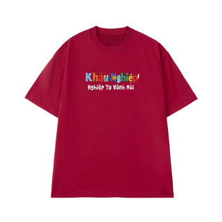 Áo thun oversize nam nữ Arttee mẫu Khẩu Nghiệp – Cotton 100% 250gsm, in bền đẹp - Trend Hài Hước