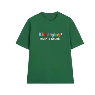 Áo thun oversize nam nữ Arttee mẫu Khẩu Nghiệp – Cotton 100% 250gsm, in bền đẹp - Trend Hài Hước