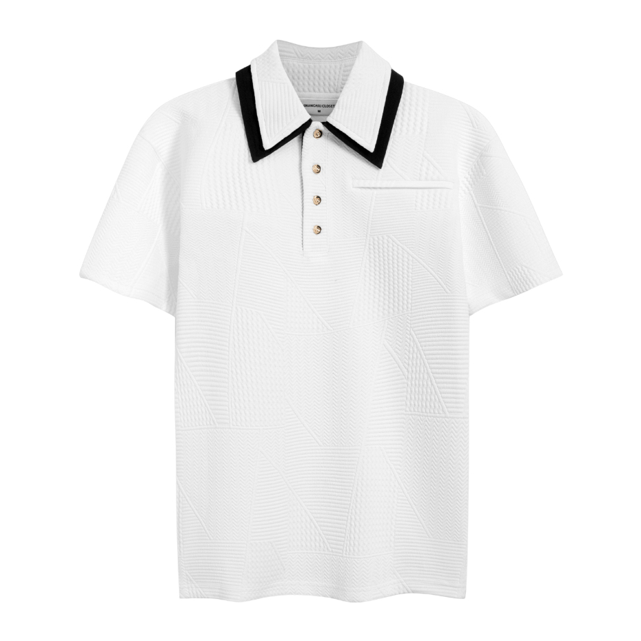 Áo polo nam CHILLTONE thu đông vải cotton 3D Vân Nổi Trẻ Trung, Năng Động, Lịch Lãm - SHINGHAI