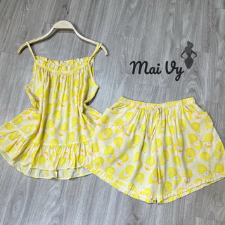 Bộ tole áo dây, Tole đùi 2dây mặc nhà