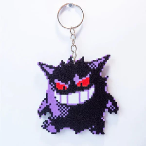 Móc Khóa Pokemon Gengar Phong Cách Pixel Art in 3D