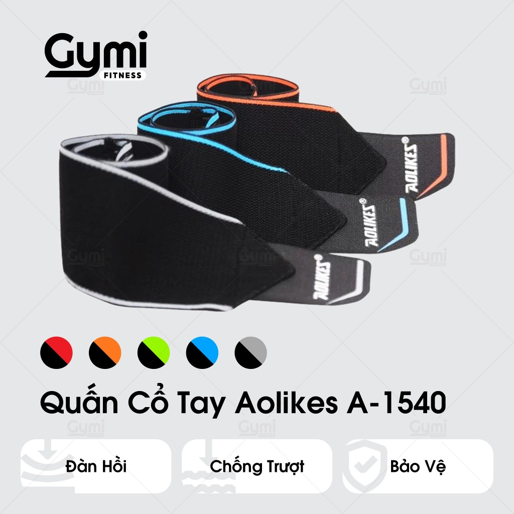 [1 Đôi] Băng Quấn Bảo Vệ Cổ Tay Aolikes A-1540 - Dây Quấn Xỏ Ngón Tập Gym Đàn Hồi - AL1540