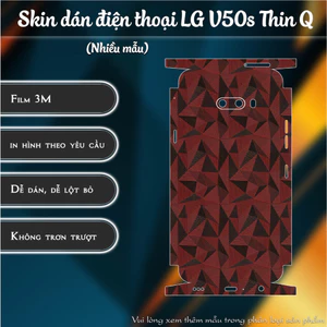 Skin 3M dán LG V50s ThinQ | Miếng dán Film 3M vân nổi | Sticker dán điện thoại custom theo yêu cầu