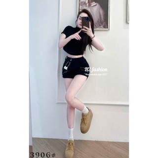 Quần Sooc Jean Nữ Dáng Ngắn Túi Khóa Cạp Cao QCCC Cao Cấp