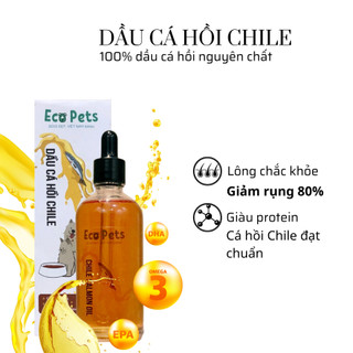 Dầu Cá Hồi CHILE Ecopets 100ml – Bí Quyết Sức Khoẻ, Giảm Rụng & Đẹp Lông Cho Chó Mèo