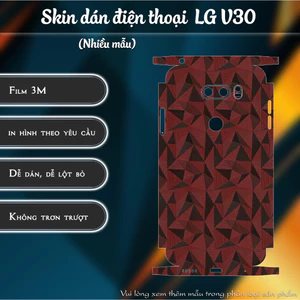 Skin 3M dán LG V30 | Miếng dán Film 3M vân nổi | Sticker dán điện thoại custom theo yêu cầu