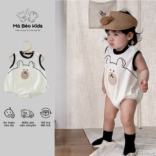 Body Chip Cho Bé, Bodysuit Ba Lỗ Sát Nách Cotton Cao Cấp Mùa Hè Cho Bé Trai Bé Gái 3-12kg PL06