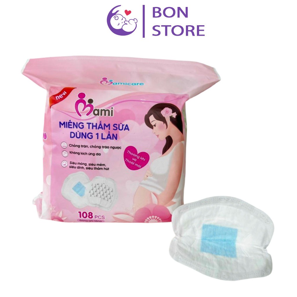 Lót thấm sữa MAMI CARE bịch 100 tặng 8 miếng | Shopee Việt Nam