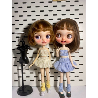 Set áo ống kèm chân váy bí size blythe,ob24