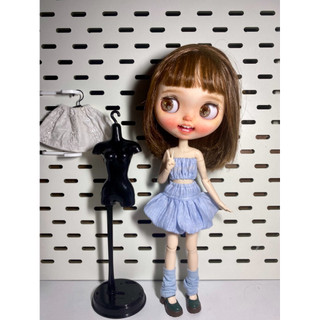 Set áo ống kèm chân váy bí size blythe,ob24
