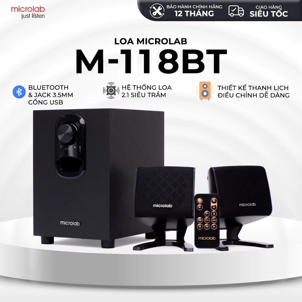 Loa Microlab M118BT/M108/M105/B27 - Hàng Chuẩn Chính Hãng Bảo Hành 12 ...