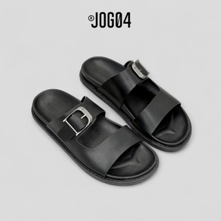 Dép da K1 - JOG04 , thiết kế phối khóa hiện đại , đế PU mềm êm ái ( K1 )