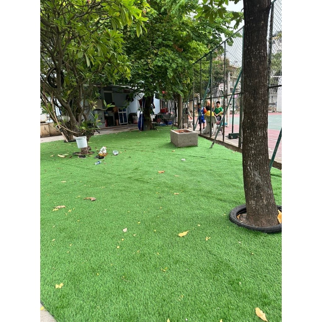 Combo 14m2(2m x 7m) Thảm cỏ nhân tạo sợi 3cm cao cấp đế dẻo không bụi trải sàn trường học, resort, công viên