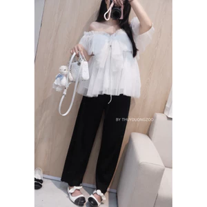 THUYDUONGZOO - QUẦN ỐNG SUÔNG LEN TĂM DÀY VỪA ( ảnh shop chụp )