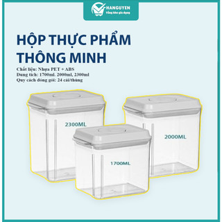 Hộp Đựng Thực Phẩm Thông Minh Chữ Nhật Chính Hãng Việt Nhật 1700ml/ 2000ml/2300ml - 6518/ 6519/ 6520