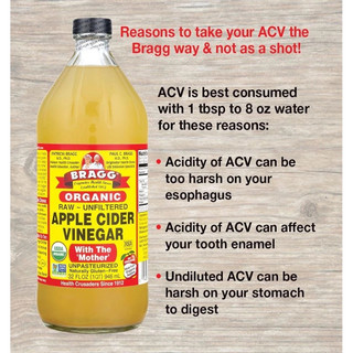 Giấm táo hữu cơ Bragg Organic Raw Apple Cider Vinegar có con giấm
