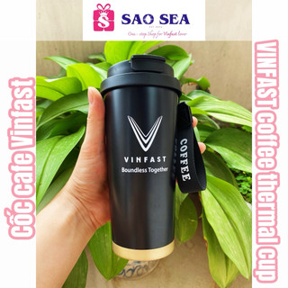 Cốc ly cafe Vinfast giữ nhiệt dung tích 500ml, đế cao su chống trượt, chống nóng. Vinfast Thermal Coffee Cup 500ml