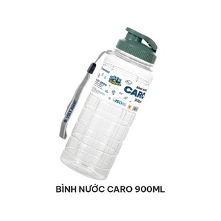 Bình Nước Học Sinh Sinh viên Caro  Dung Tích 900ml Có Dây Xách Tiện Lợi