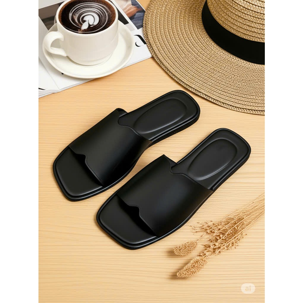 [ MỚI ] Dép lê thời trang quai ngang nữ TRƠN . ( ĐẶT LÙI SIZE ) Hàng sẵn kho từ 35-39
