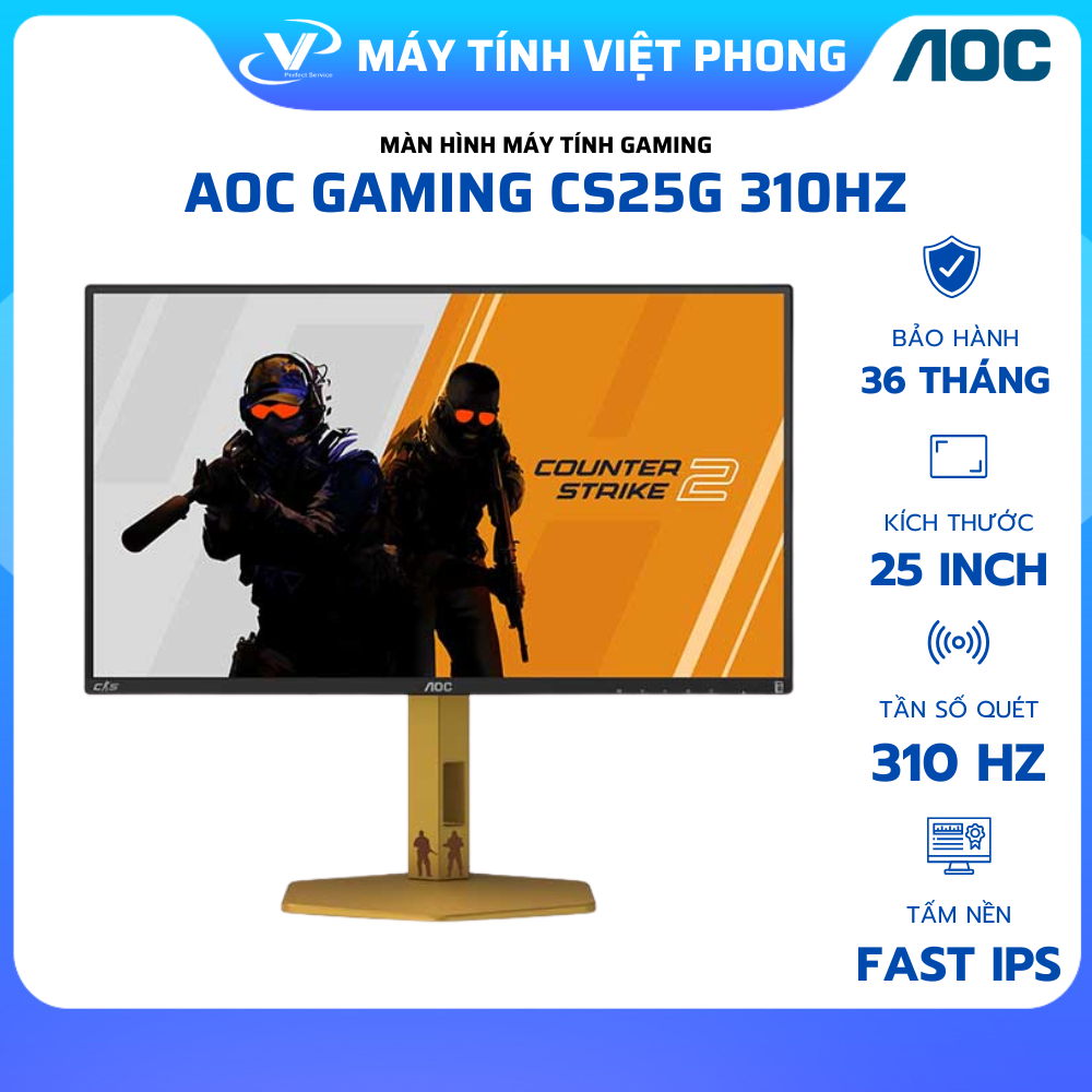 MÀN HÌNH GAMING CAO CẤP AOC CS25G (24.5 INCH/FHD/FAST IPS/310Hz/0.3ms ...