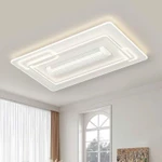 Quạt Đèn Ốp Trần Có Quạt Điều Hoà Không Cánh - Xoay 180 Độ - 6 Tốc Độ Gió - 3 Chế Độ Ánh Sáng - Điều Khiển Từ Xa — ảnh 4
