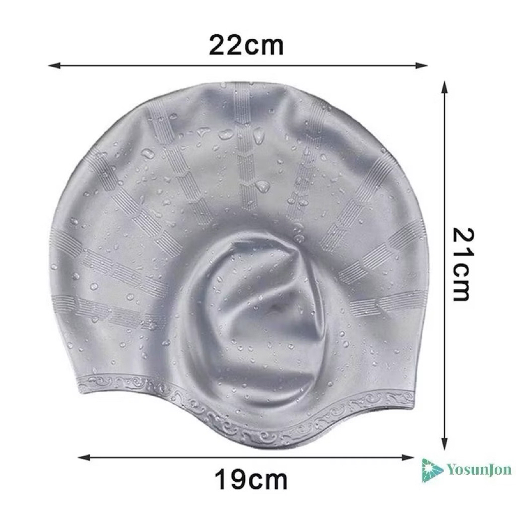 [Có Tai] Nón Bơi Mũ Bơi Bịt Lỗ Tai Người Lớn Cho Bé Chống Nước Nón Bơi Silicon Nam Nữ Dụng Cụ Bơi