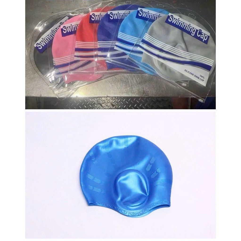 [Có Tai] Nón Bơi Mũ Bơi Bịt Lỗ Tai Người Lớn Cho Bé Chống Nước Nón Bơi Silicon Nam Nữ Dụng Cụ Bơi