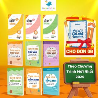 Sách - Combo Tổng hợp kiến thức Hiểu nhanh nhớ lâu Cấp 3: Sổ Tay All in One Toán, Văn, Anh và Take Note Anh Văn