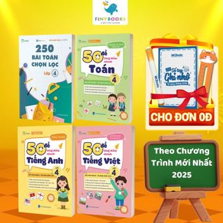Sách - Tham khảo lớp 4 - Combo 250 Bài Toán Chọn Lọc Và 50 Đề Tăng Điểm Nhanh Toán - Tiếng Việt - Tiếng Anh Lớp 4