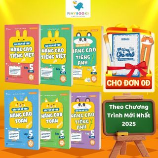 Sách - Tham khảo lớp 5 - Combo Bài Tập Bổ Trợ Nâng Cao Toán - Tiếng Việt - Tiếng Anh Lớp 5 (Tập 1+Tập 2) - TKBooks