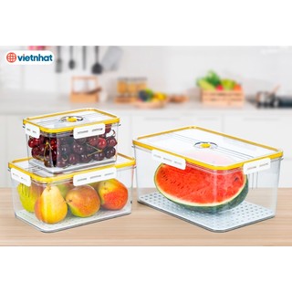 Bộ 3 Hộp Đựng Thực Phẩm Việt Nhật Hokori, Hình Chữ Nhật Hokori Chính Hãng Việt Nhật ms: 6560
