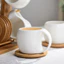 Kệ treo cốc uống trà, cafe kèm lót cốc
