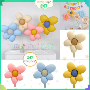 Bóng hoa cúc mẫu mới 2024 tone lì, trang trí sinh nhật, thôi nôi, khai trương sự kiện, tiệc cưới BB6