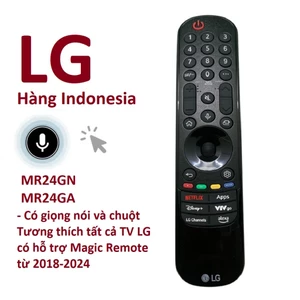 Điều khiển tivi LG có giọng nói hàng indonesia, Remote tv lg MR24GN, mr24ga đời 2024, magic remote mr24