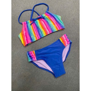Bộ đồ bơi, bikini đi biển cho bé gái vải 2 lớp co dãn hàng xuất khẩu hãng SO