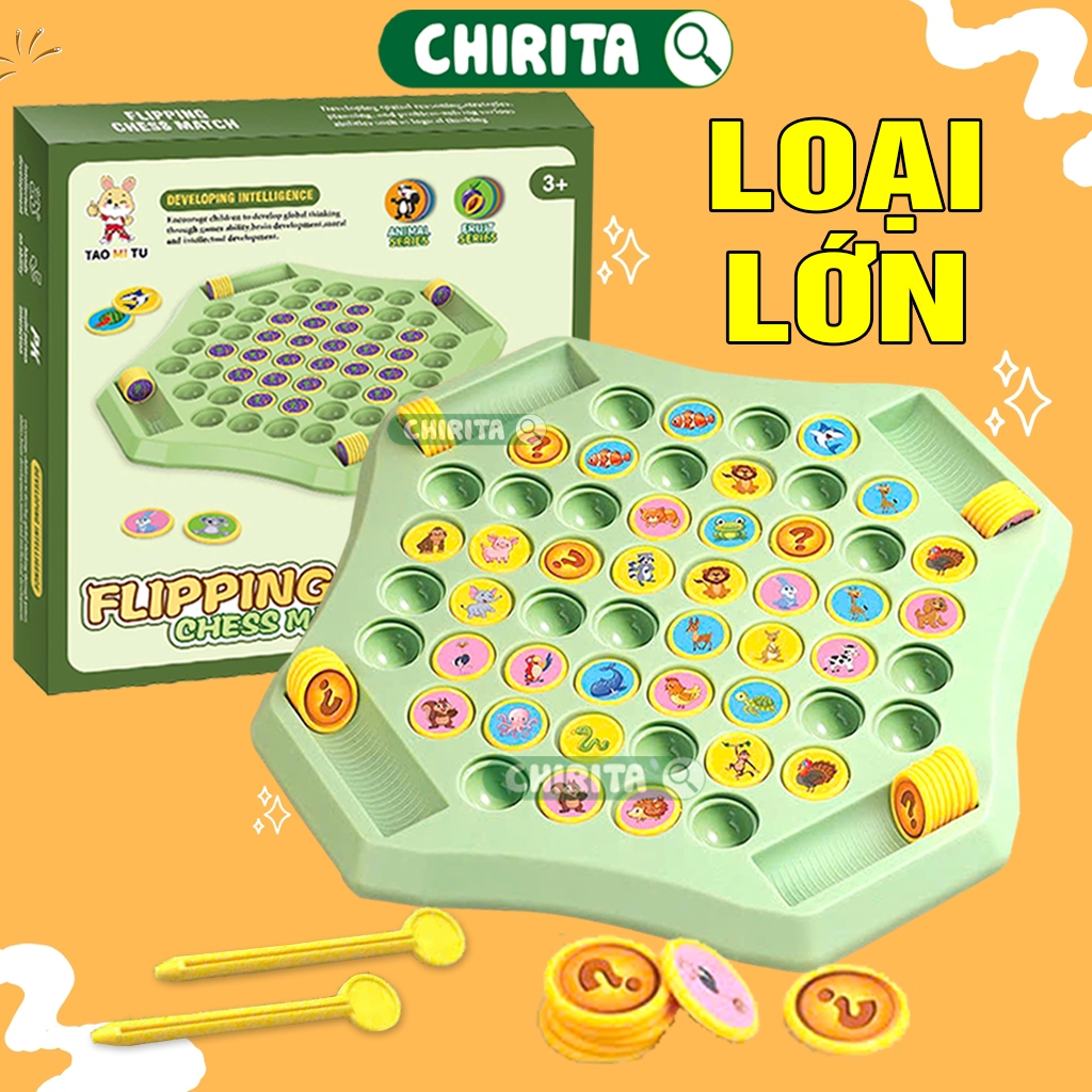 Đồ Chơi Cờ Lật Luyện Trí Nhớ Với Nhiều Chủ Đề Động Vật, Trái Cây Board Game – Đồ Chơi Xếp Hình Cho Bé Chirita