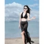 Đồ bơi đi biển set 3 Mảnh LƯỚI DẺO phối váy dài sang xịn mịn HAN.T SHOP