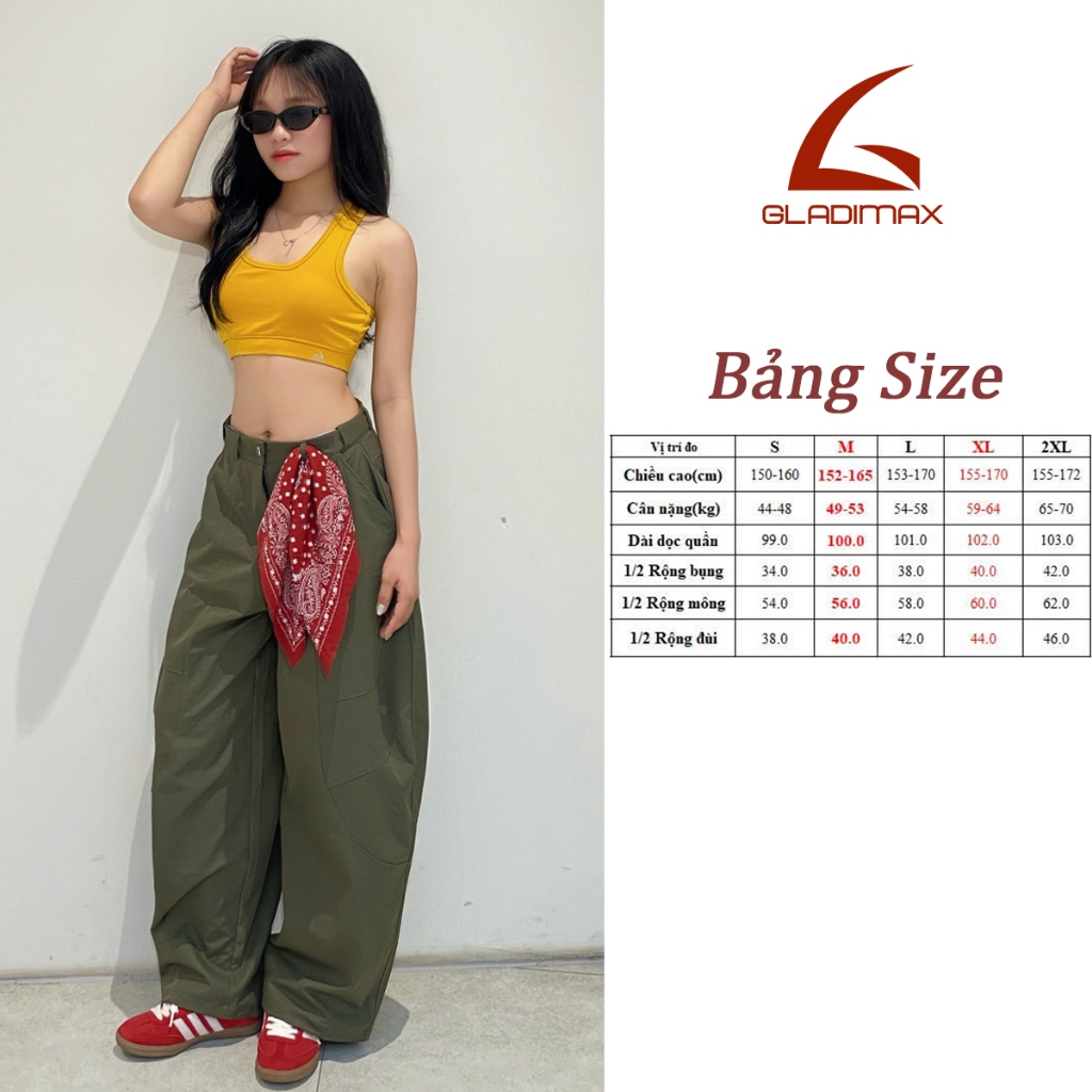 Quần Thụng Ống Rộng HK171 Thời Trang Hottrend Gladimax, Quần kaki  Nữ Ống Rộng Cá Tính Thoải Mái