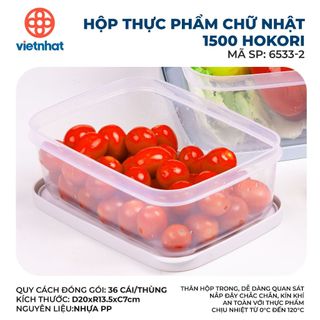 Hộp Lạnh Bộ 3 Hộp Nhựa Đựng Thực Phẩm HOKORI Cao Cấp, Chịu Nhiệt Độ Cao, Chống Rò Rỉ, Kháng Khuẩn -MS: 6533