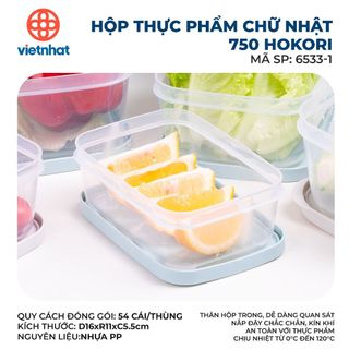 Hộp Lạnh Bộ 3 Hộp Nhựa Đựng Thực Phẩm HOKORI Cao Cấp, Chịu Nhiệt Độ Cao, Chống Rò Rỉ, Kháng Khuẩn -MS: 6533