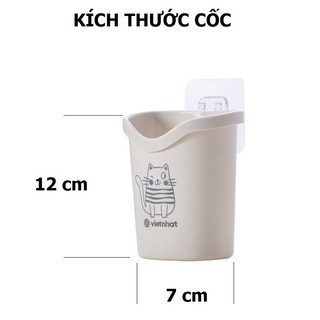 Cốc dán tường Việt Nhật đựng bàn chải kem đánh răng tiện dụng giúp nhà tắm luôn khô ráo gọn gàng ms: 6370