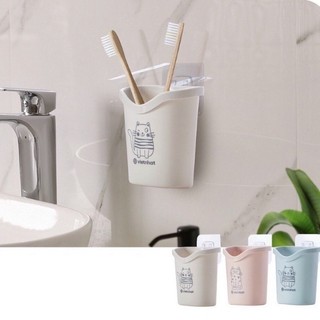 Cốc dán tường Việt Nhật đựng bàn chải kem đánh răng tiện dụng giúp nhà tắm luôn khô ráo gọn gàng ms: 6370