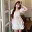 Áo babydoll nhún ngực phối ren bôi thêu tay bí Mira ୨୧ by Vintagevibes.