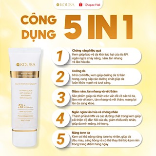 Kem chống nắng Kousa NMN Suncream 1000ppm 5in1 nâng tone dưỡng trắng SPF 50+ PA++++ 50g