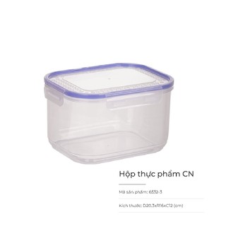 Bộ 3 hộp nhựa chữ nhật đủ size bảo quản thực phẩm Việt Nhật cao cấp an toàn- MS: 6532